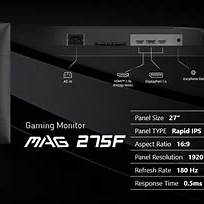 MSI MAG 275F – 27″ FHD 180Hz Gaming Monitor